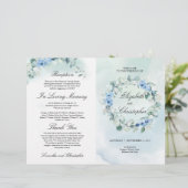 Dusty Blue Floral Greenery Eucalyptus Wedding (Staand voorkant)