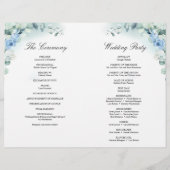 Dusty Blue Floral Greenery Eucalyptus Wedding (Achterkant)