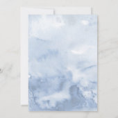 Dusty Blue Floral Greenery Modern Vrijgezellenfees Kaart (Achterkant)