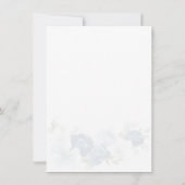 Dusty Blue Floral Greenery Rehearsal Dinner Kaart (Achterkant)