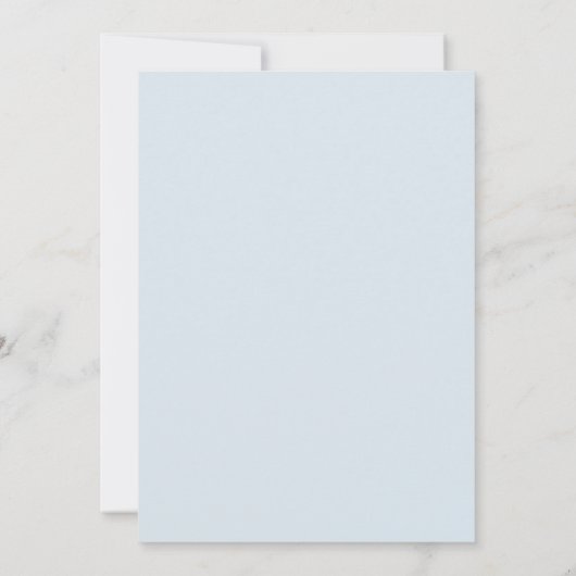 Dusty Blue Floral Greenery Wedding Kaart (Achterkant)