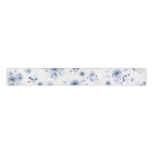 Dusty Blue Floral Grosgrain Ribbon Grosgrain Lint (Voorkant)