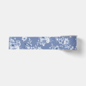 Dusty Blue Floral Grosgrain Ribbon Lint (Voorkant)