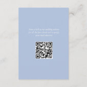 Dusty Blue Floral Hydrangea bruiloft RSVP Informatiekaartje (Achterkant)