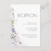 Dusty Blue Floral — Kaart met details (Voorkant)