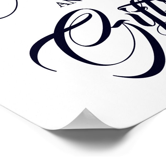 Dusty Blue Floral-Kaarten en cadeaubonnen Poster (Hoek)