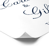 Dusty Blue Floral Kaarten en Gifts Vrijgezellenfee Poster (Hoek)