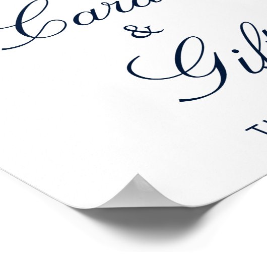 Dusty Blue Floral Kaarten en Gifts Vrijgezellenfee Poster (Hoek)