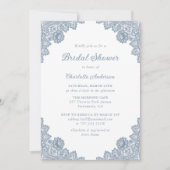 Dusty Blue Floral Lace Vrijgezellenfeest Kaart (Voorkant)