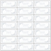  Dusty Blue Floral Line Art gastadres Sticker (Voorkant)