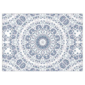 Dusty Blue Floral Mandala  Tafelkleed (Voorkant (Horizontaal))
