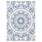 Dusty Blue Floral Mandala  Tafelkleed (Voorkant)