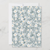 Dusty Blue Floral Modern Spring Bridal Shower Kaart (Achterkant)