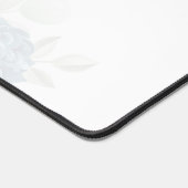 Dusty Blue Floral Monogram Naam Elegant Bureaumat (Hoek)