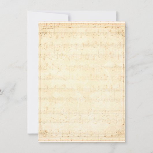 Dusty Blue Floral Musical Brunch & Bubble Kaart (Achterkant)