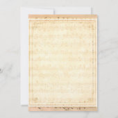 Dusty Blue Floral  Musical Save the Date Kaart (Achterkant)