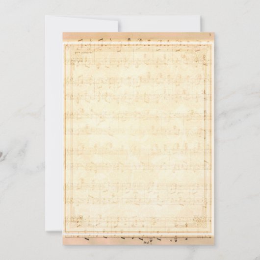 Dusty Blue Floral  Musical Save the Date Kaart (Achterkant)