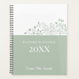Dusty Blue Floral  Planner