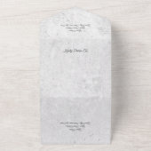 Dusty Blue Floral QR-code All In One Uitnodiging (Buitenkant)