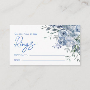 Dusty Blue Floral Raad eens hoeveel Game Rings er  Informatiekaartje