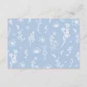 Dusty Blue Floral raden hoeveel kussen spel Informatiekaartje (Achterkant)