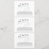 Dusty Blue Floral Recept Kaarten (Achterkant)