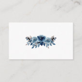 Dusty blue floral Registry Kaart (Achterkant)