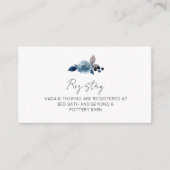 Dusty blue floral Registry Kaart (Voorkant)