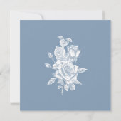 Dusty Blue Floral Rehearsal Dinner Kaart (Achterkant)