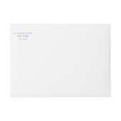 Dusty Blue Floral Retour Adreslabels (Voorkant)