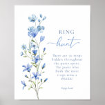 Dusty Blue Floral Ring Hunt Vrijgezellenfeest spel Poster<br><div class="desc">Dusty Blue Floral Ring Hunt Vrijgezellenfeest Game Poster</div>