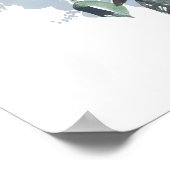 Dusty Blue Floral Romantic Wedding Welcome Poster (Hoek)