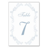 Dusty Blue  Floral Romantische bruiloft Kaart (Achterkant)