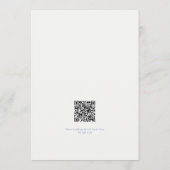 Dusty Blue Floral Save the Date Card Kaart (Achterkant)