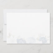 Dusty Blue Floral Save the Date Notice Kaart (Achterkant)