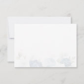 Dusty Blue Floral Save the Date Notice Notitiekaartje (Achterkant)