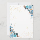 Dusty Blue Floral Save the Date Weddenation Kaart (Achterkant)