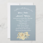 Dusty Blue Floral Script Elegant Boho Kaart (Voorkant)