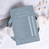 Dusty Blue Floral Script Vrijgezellenfeest