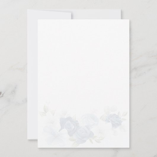 Dusty Blue Floral Script Vrijgezellenfeest Kaart (Achterkant)