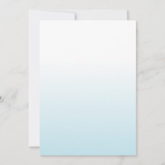 Dusty Blue Floral Script Waterverf Bloom Wedding Save The Date (Achterkant)