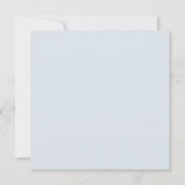 Dusty Blue Floral Script Wedding Kaart (Achterkant)