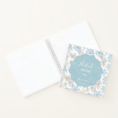 Dusty Blue Floral Sketchbook Notitieboek (Binnen)