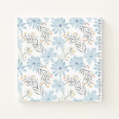 Dusty Blue Floral Sketchbook Notitieboek (Achterkant)