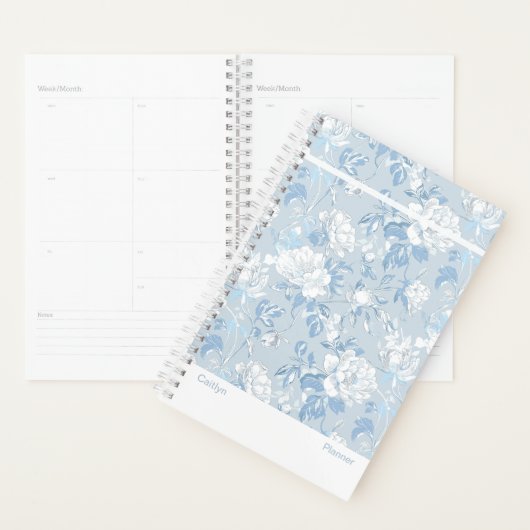 Dusty Blue Floral Small Planner (Display)