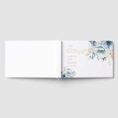Dusty Blue Floral Spring Bloom Wedding Gastenboek (Volledig)