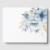 Dusty Blue Floral Spring Bloom Wedding Gastenboek (Achterkant)