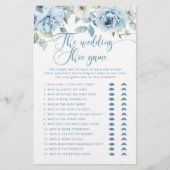 Dusty blue floral The bruiloft shoe game (Voorkant)