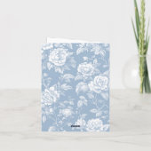  Dusty Blue Floral Toile Bruidsmeisjes (Achterkant)