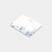 Dusty Blue Floral Toile Chinoiserie gepersonalisee Post-it® Notes (Schuin)